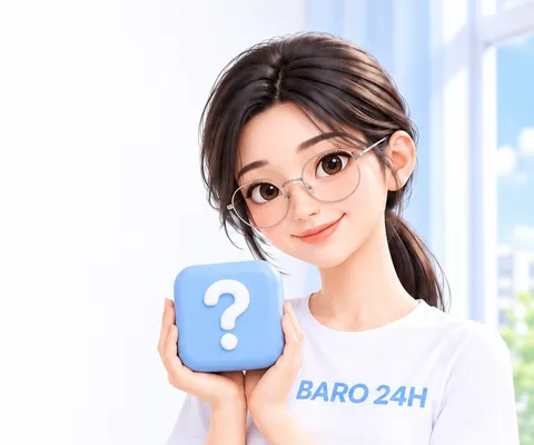 물음표 상자를 들고 질문에 답하는 3D 인물